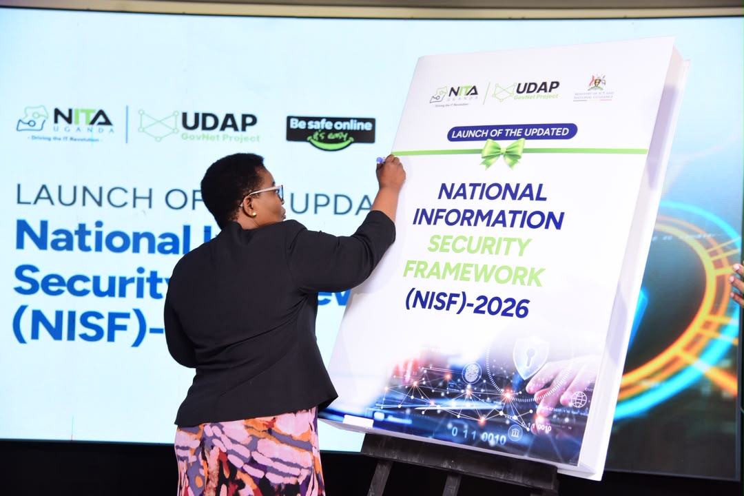 Rt. Hon. Justine Lumumba launches the Updated National Information Security Framework at Four Points Sheraton.